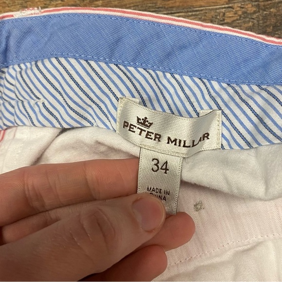 Peter Millar Men’s Cotton Blend Striped Shorts Size 34 - Picture 3 of 5